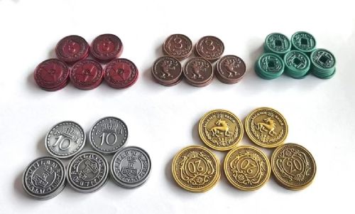 Scythe and Expedition Metal Coins